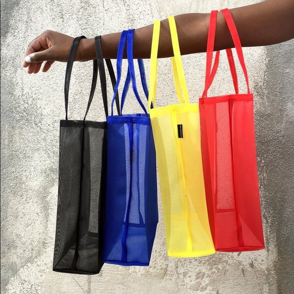 Blue Mesh Open Tote / Walker Bag